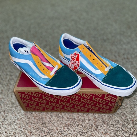 Vans Multi Bright Color Block - Size 7.5W, 6GS - Picture 1 of 3